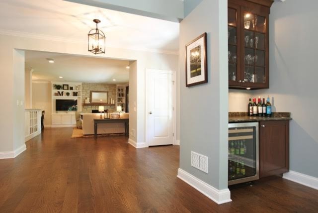 Inspiration for a transitional hallway remodel in Orange County