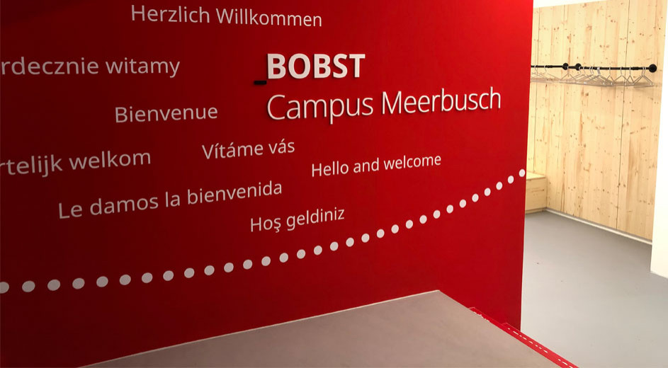 Bobst Campus Showroom Office Büro Planung Präsentation Umplanung Modernisierung Ausstellung Interior Design NRW Krefeld Meerbusch Architektur Innenarchitektur Gestaltung 3D Akustik Beleuchtung