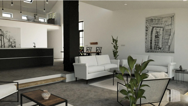 Barn Conversion moderne-dagligstue