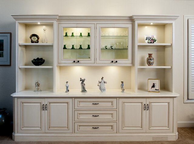 white living room display cabinets