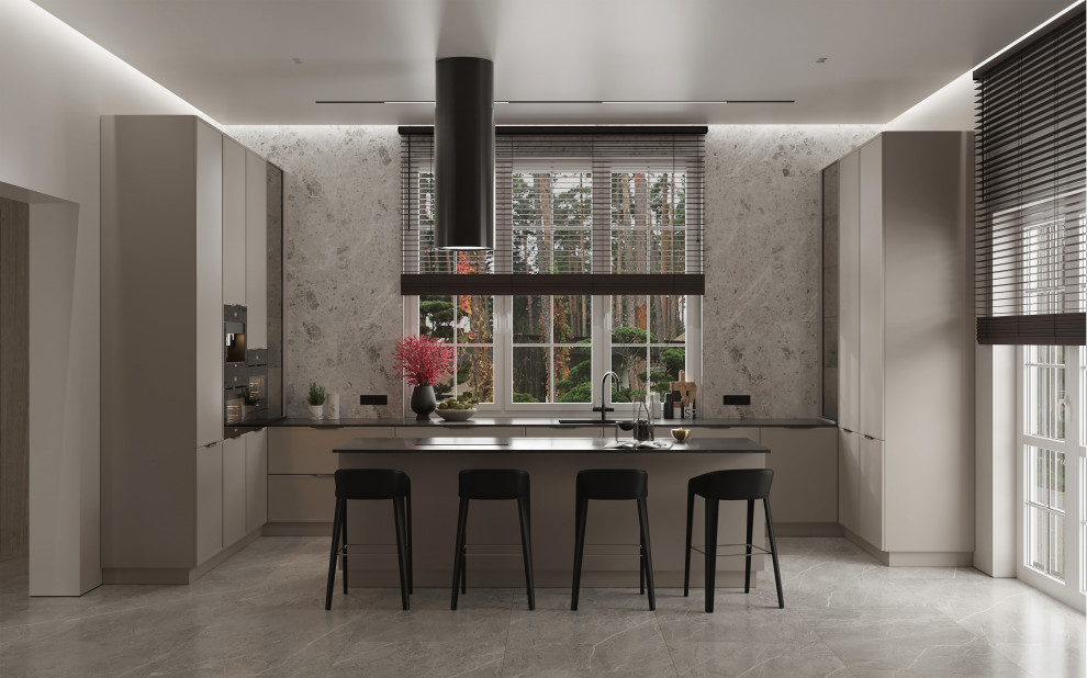 Проект кухни в трехэтажной доме на улице Красная в городе Калининграде