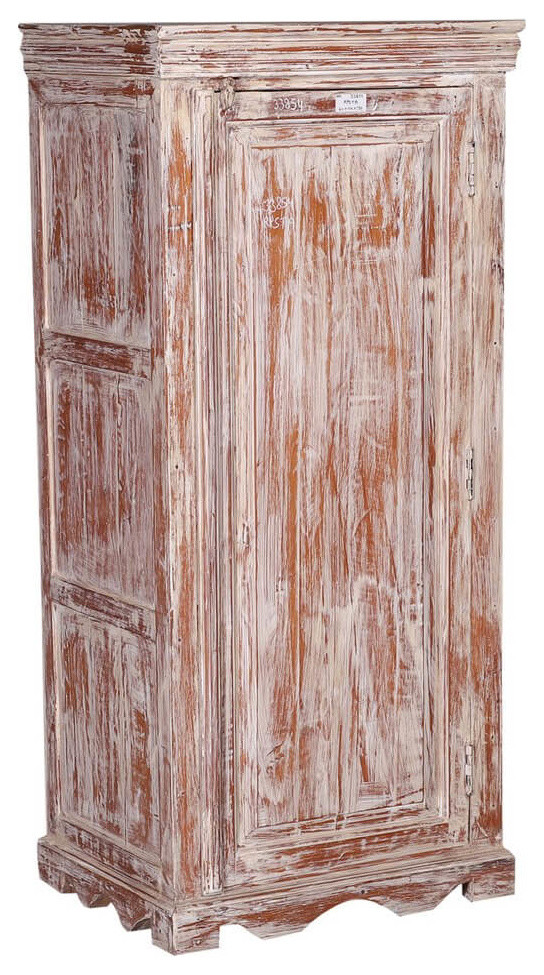 Cokeville Distressed Reclaimed Wood Tall Storage With Door
