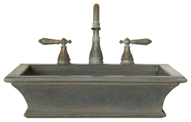 Classical Shape, Cast Iron-Style Vessel Sink