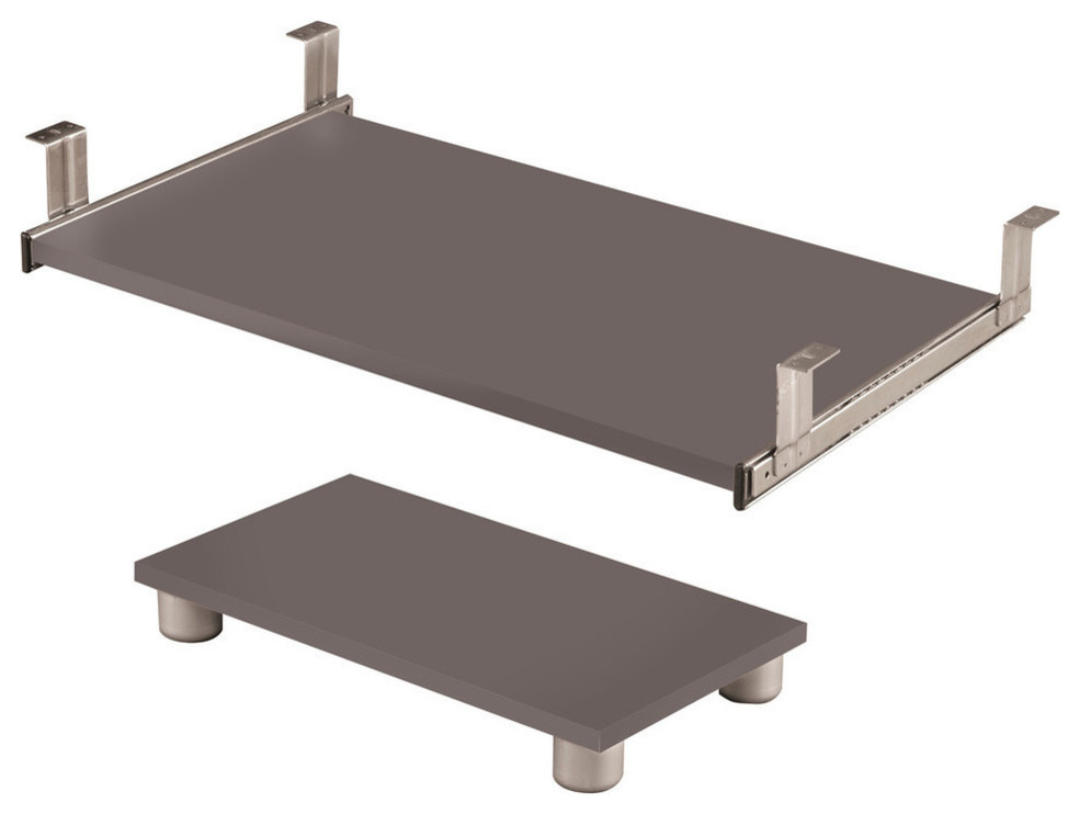 Connexion Keyboard Shelf and CPU Platform Contemporary Desk