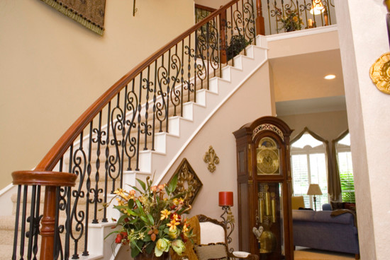 Ribbon Twisted Iron Balusters - Traditional - Staircase ...