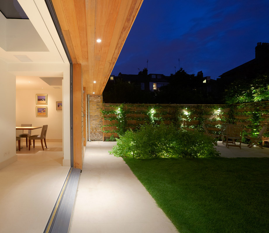 Photo of a contemporary home design in London.