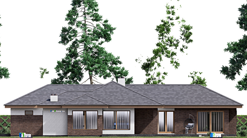 Проект одноэтажного дома 22х24м S348м2 F-15713