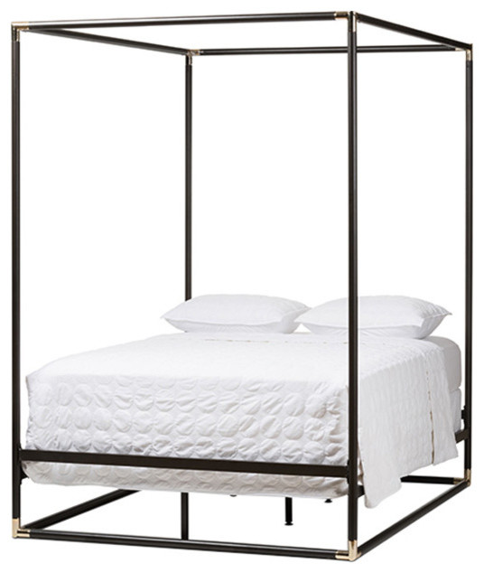Eva Vintage Black Canopy Queen Bed Transitional Eva Vintage Black Canopy Queen Bed Transitional Beds By Fratantoni Lifestyles