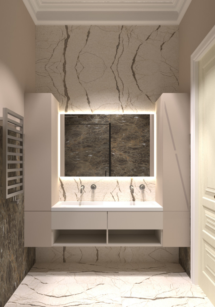 Кухня-гостиная в квартире 160 м2 в ЖК LIVE-Кутузовский.