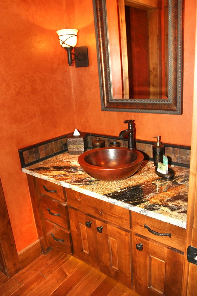 Photo of a country powder room in Other.