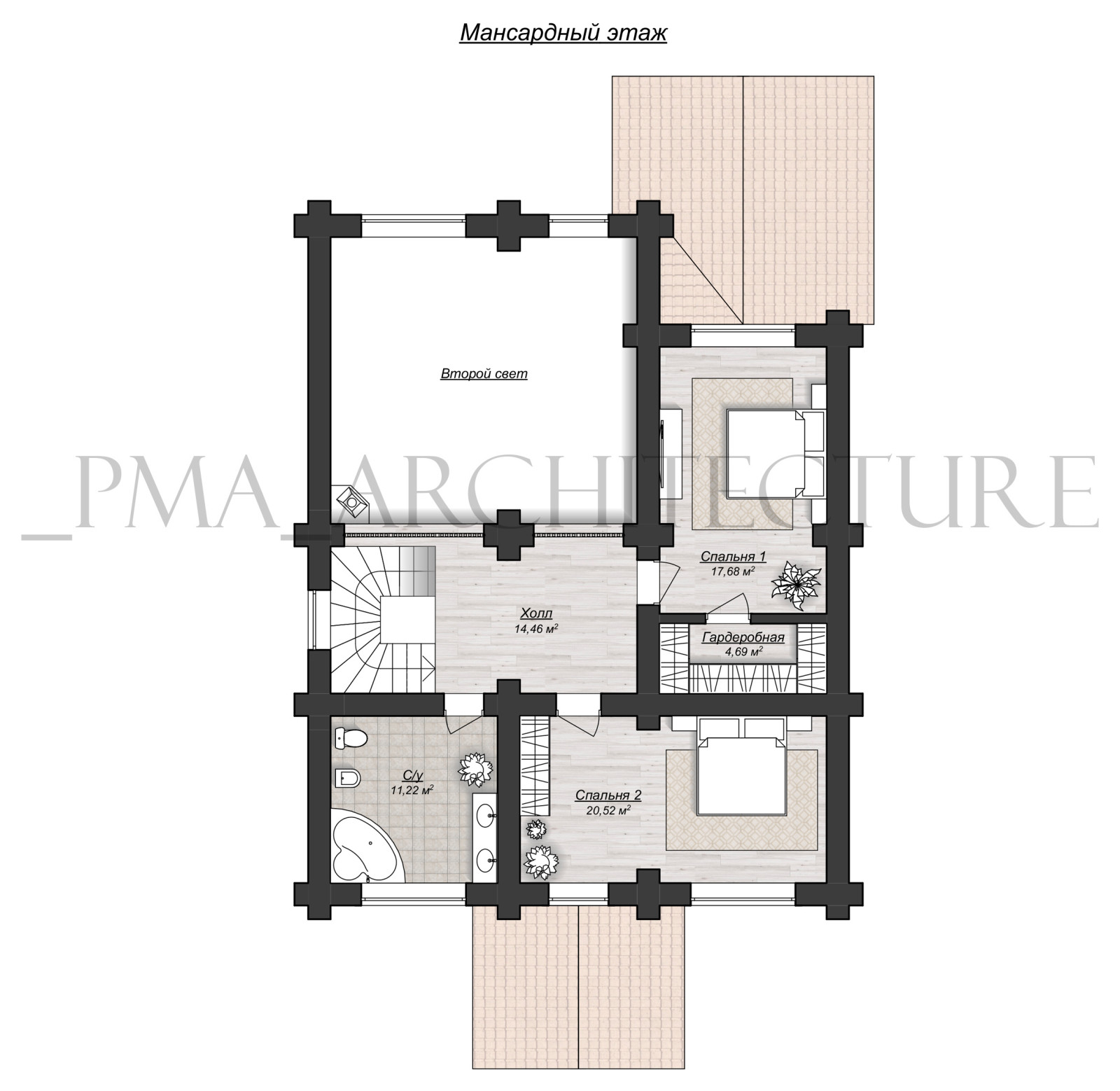 Дом из бревна ручной рубки