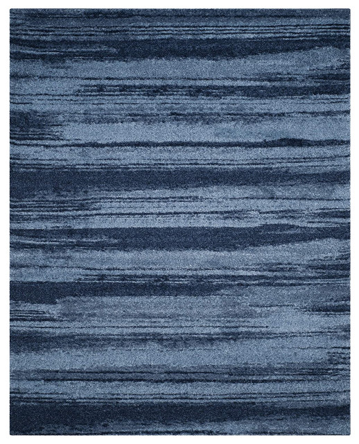 Modern Area Rug, Two Tone Design With Abstract Pattern, Light Blue/Blue ...