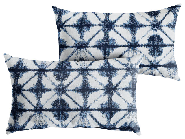 Sunbrella Midori Indigo Outdoor Pillow Set, 14x24