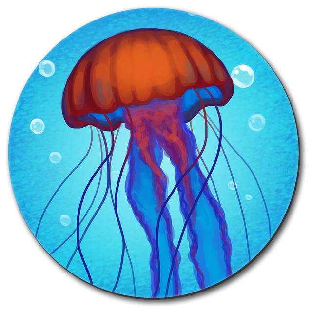 Neon Jellyfish Mouse Pad Contemporary Desk Accessories By Neon Jellyfish Mouse Pad Contemporary