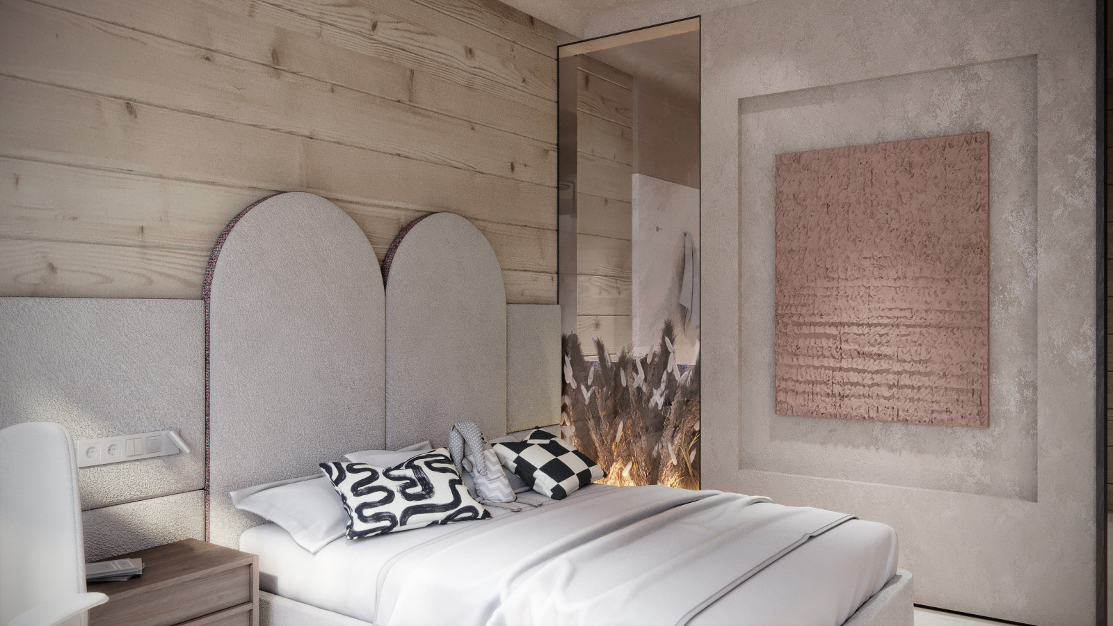 Интерьер подмосковного брусового дома компании Honka