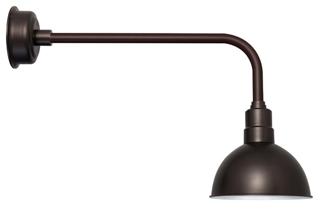 Gooseneck Led Barn Wall Light Farmhouse Outdoor Lights And Gooseneck Led Barn Wall Light Mahogany Bronze