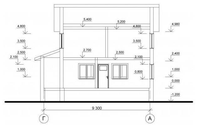 Каркасный индивидуальный дом на бетонном ленточном фундаменте [016.14]