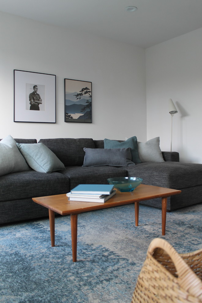 Design ideas for a scandinavian family room in Los Angeles.