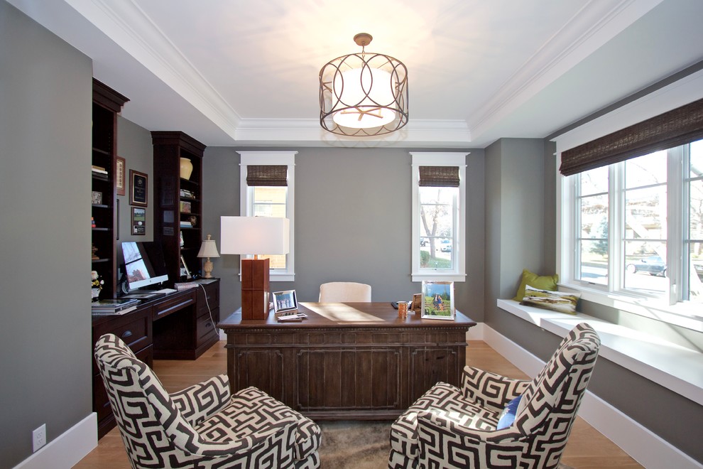 Transitional home design photo in Denver