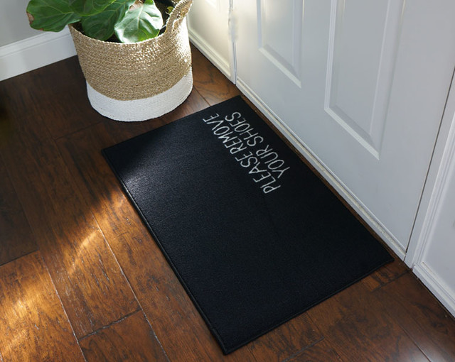 Please Remove Your Shoes Doormat Black 24 X36