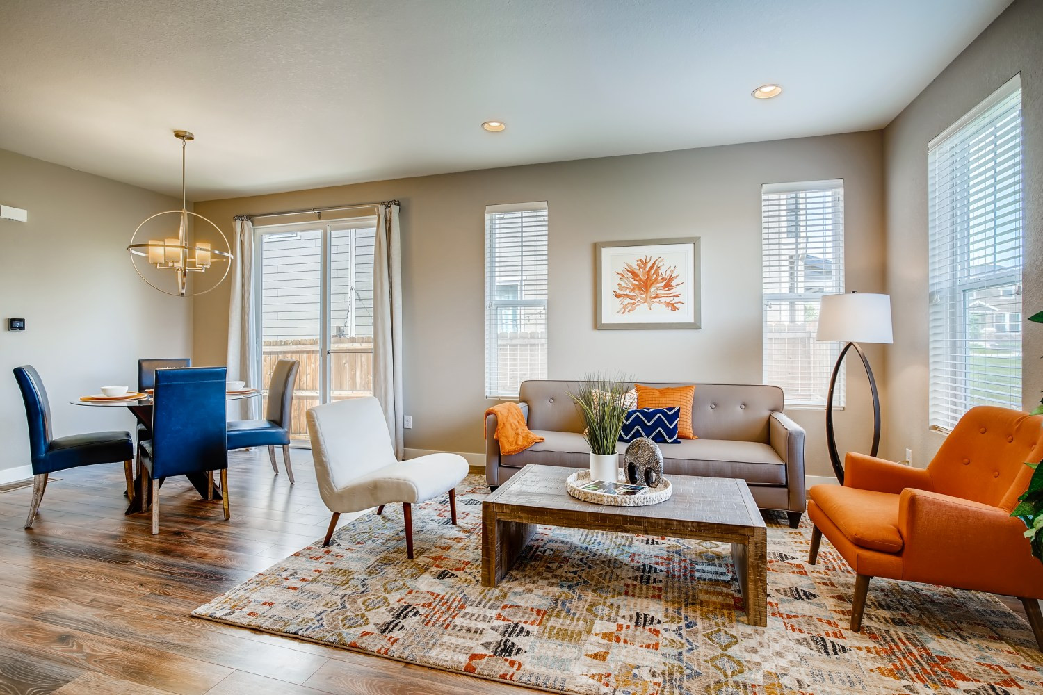 Open Floor Plan Living and Dining Space