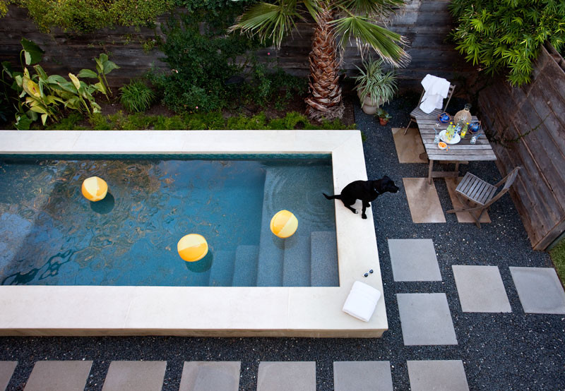 This is an example of a contemporary pool in Austin.