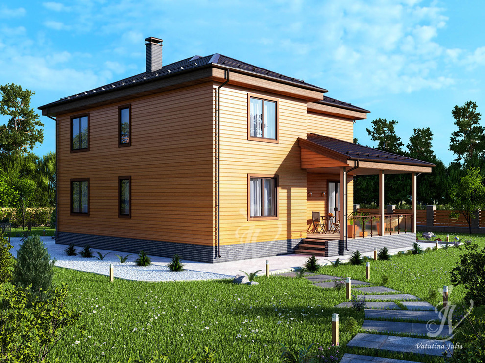 Визуализация двухэтажного дома