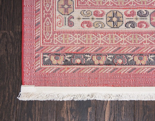 Deep Red Area Rug Contemporary Frederica Deep Red Area Rug, 5'x8' - Southwestern - Area ...