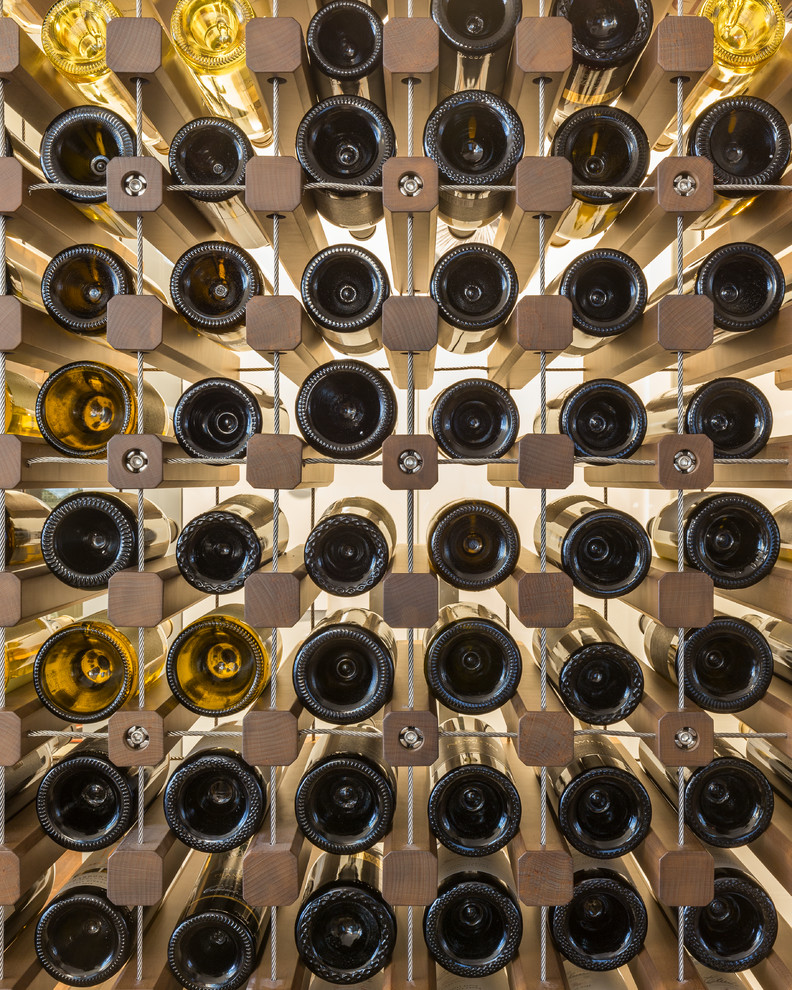 Contemporary wine cellar in San Francisco.
