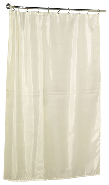 Polyester Shower Curtain Liner White, What Size Shower Curtain Liner For Stall
