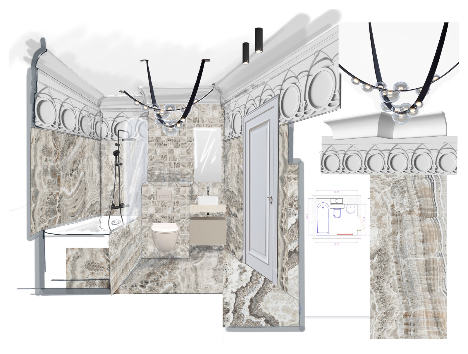 Смарт дизайн проект трёх комнатной квартиры