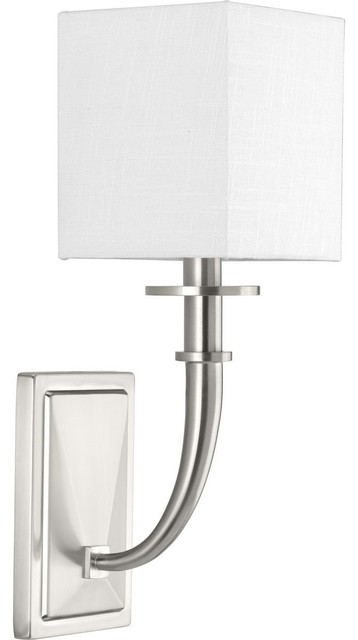 Progress Lighting Avana 1 Light Wall Sconce Transitional - Brushed Nickel Candle Wall Sconces Progress Lighting Avana 1 Light Wall Sconce Transitional - Brushed Nickel Candle Wall Sconces