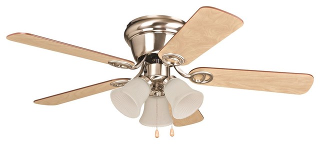 Craftmade Wyman 42 5 Blade Indoor Hugger Ceiling Fan White With Light Fitter Traditional Fans By Lighting And Locks Houzz - 52 Leonie 5 Blade Crystal Ceiling Fan With Light Kit Included