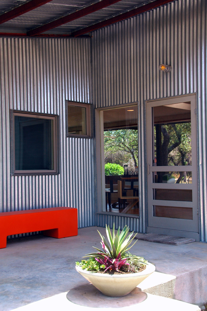 Design ideas for an industrial entryway in Austin.