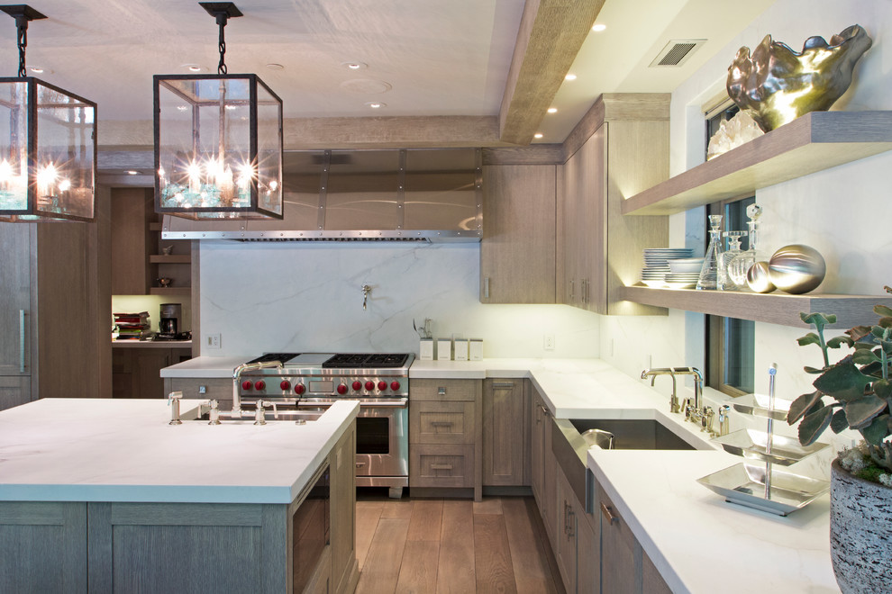 Transitional kitchen photo in Salt Lake City