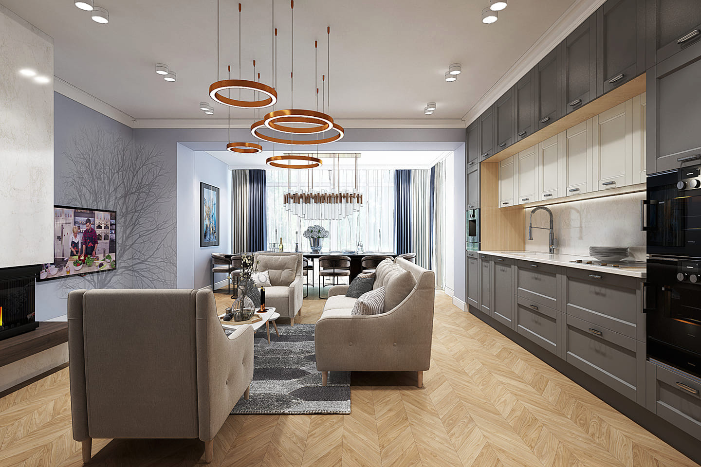 Гостиная в современном стиле