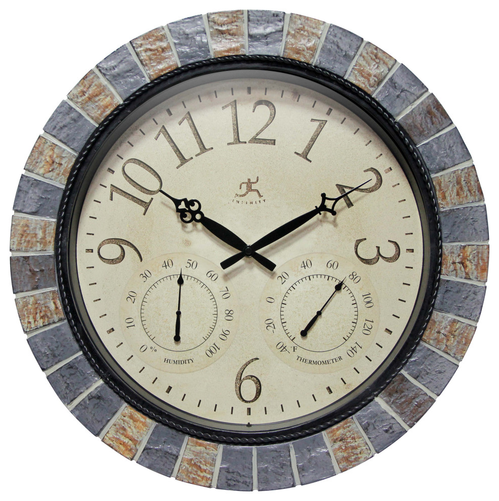 Inca Ii Clock Rustic Outdoor Clocks By Infinity Instruments