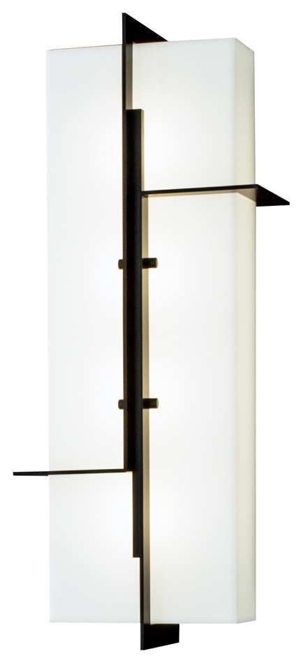Matrix Outdoor/Indoor Wall Sconce in Matte Black with Acrylic