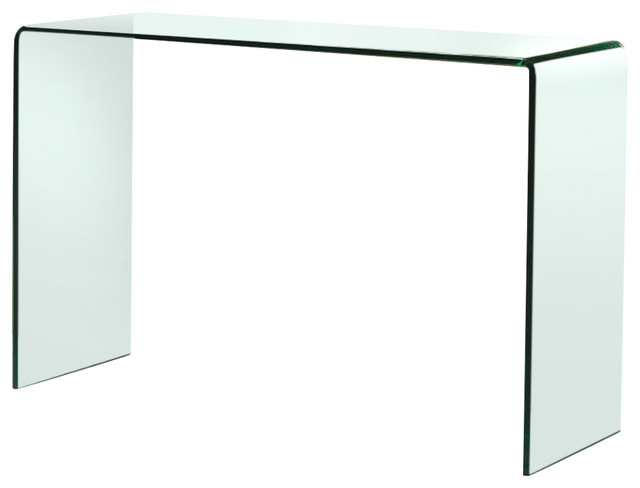 Casabianca Home Casetta Glass Console Table Clear Finish