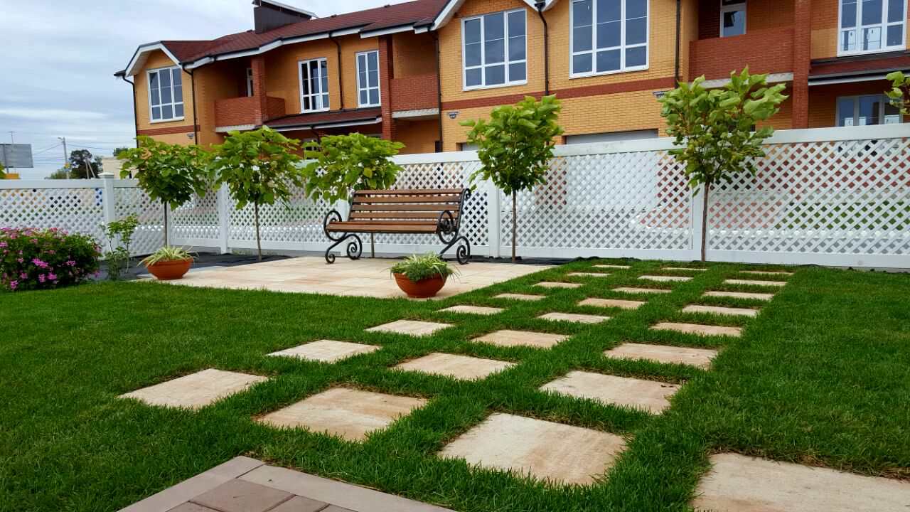 Маленький зеленый участок в процессе роста