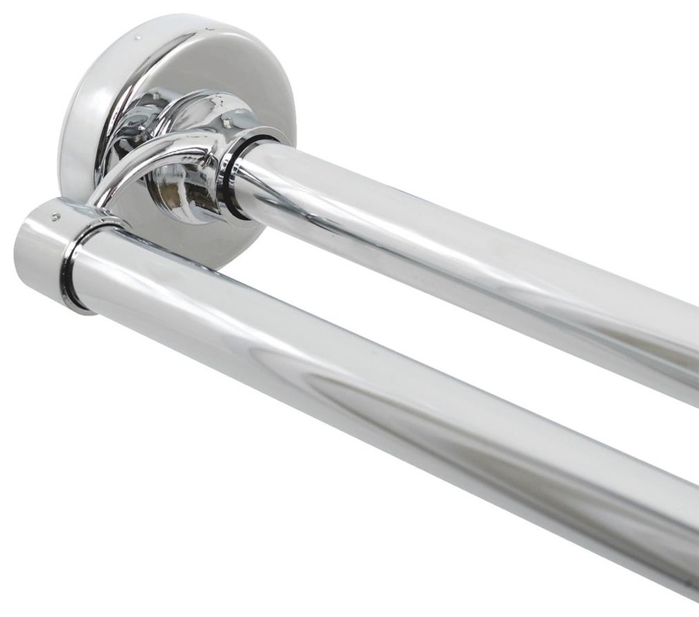 Zenith Prod. Chrome Double Shower Rod 36602SS Shower Curtain Rods