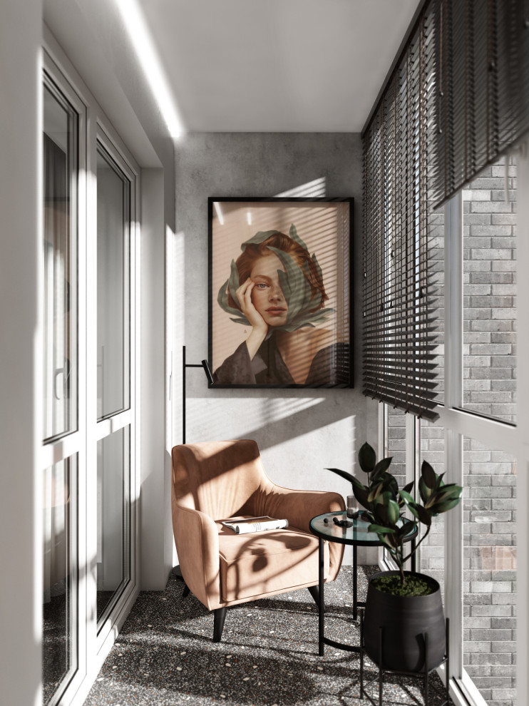 Балконы в элегантной квартире на улице Мельникайте (г.Тюмень)