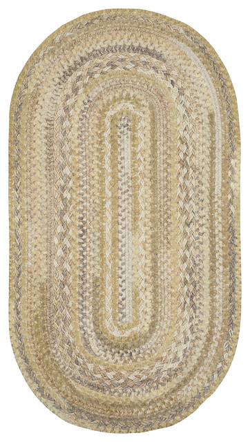Harborview Braided Oval Rug, Natural, 1'8"x2'6"