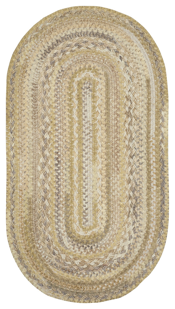 Harborview Braided Oval Rug, Natural, 1'8"x2'6"