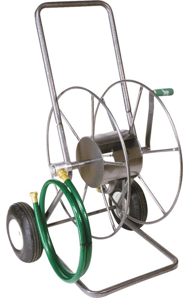 Yard Butler 2 Wheeled Hose Reel Cart Transitional Garden Hose Reels