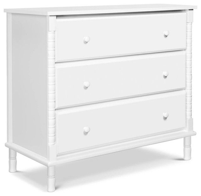 DaVinci Jenny Lind 3Drawer Spindle Baby Dresser in Fog Gray