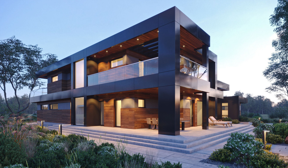 Проект с плоской кровлей 522 м2