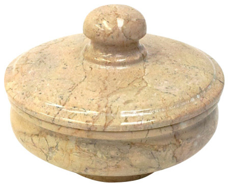Sahara Beige Marble Bathroom Canister - Traditional - Bathroom ...
