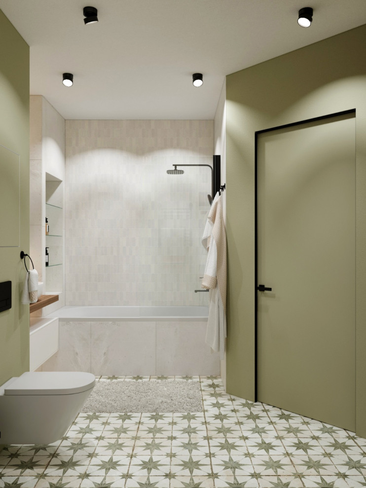 Ванная в ЖК "Нахабино" в скандинавском стиле