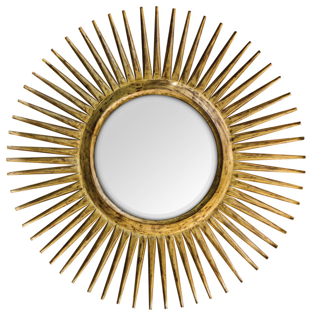 Uttermost 05032 Destello Gold Starburst Mirror Midcentury Wall